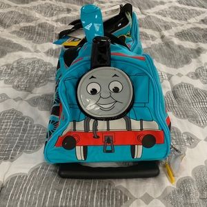 Thomas the train small luggage tote with wheels.